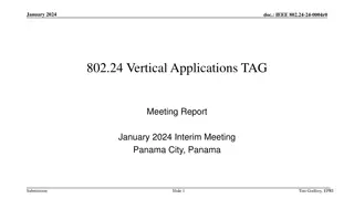 IEEE 802.24 Vertical Applications Meeting Report January 2024