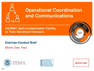 Operational Coordination and Communications HAZMAT Scenario Exercise Conduct Brief