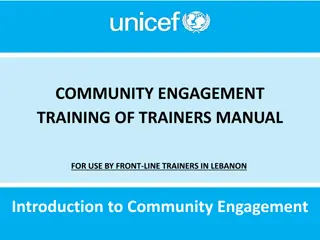 Community Engagement Training of Trainers Manual for Front-line Trainers in Lebanon