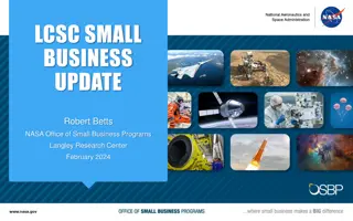 NASA Small Business Updates and Opportunities