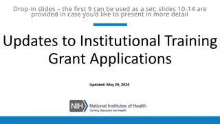 Updates to Institutional Training Grant Applications - May 29, 2024