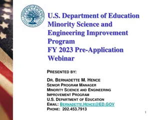 Minority Science and Engineering Improvement Program Overview