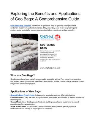 Geo Textile Bag Exporter