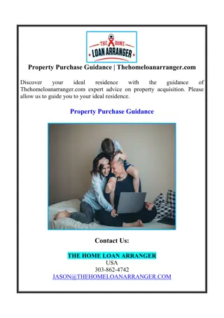 Property Purchase Guidance | Thehomeloanarranger.com