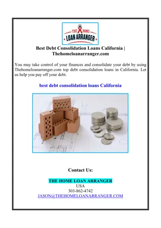 Best Debt Consolidation Loans California | Thehomeloanarranger.com