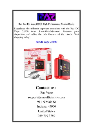 Buy Raz DC Vape 25000 High Performance Vaping Device
