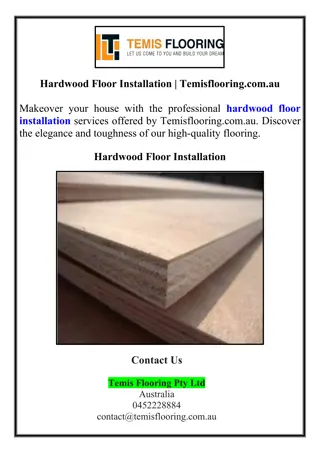 Hardwood Floor Installation | Temisflooring.com.au