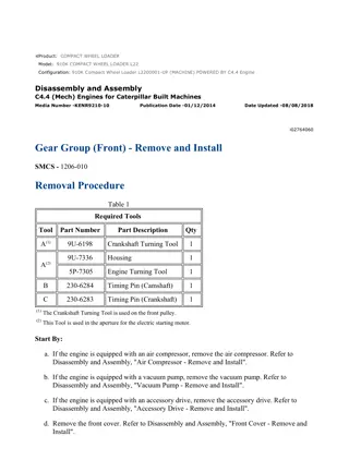 Caterpillar Cat 910K Compact Wheel Loader (Prefix L22) Service Repair Manual Instant Download (L2200001 and up)