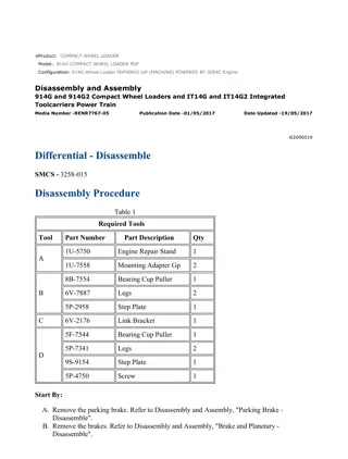 Caterpillar Cat 914G Compact Wheel Loader (Prefix PDF) Service Repair Manual Instant Download (PDF00001 and up)