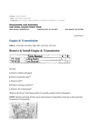 Caterpillar Cat 928F WHEEL LOADER (Prefix 8AK) Service Repair Manual Instant Download (8AK00700 and up)