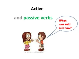 Understanding Active and Passive Verbs in English Sentences