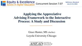 Applying Appreciative Advising Framework in Disability Resource Practices