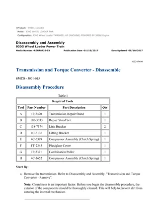 Caterpillar Cat 930G Wheel Loader (Prefix TWR) Service Repair Manual Instant Download (TWR00001 and up)