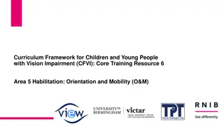 Curriculum Framework for Children and Young People with Vision Impairment: Habilitation - Orientation and Mobility