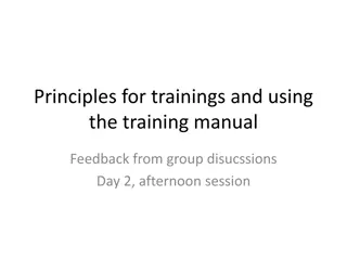 Challenges and Strategies in Training Manual Implementation