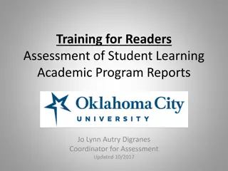 Understanding Reader Assessment for Student Learning Improvement