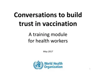 Building Trust in Vaccination: A Comprehensive Training Module for Health Workers