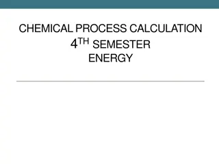 Energy Balance in Chemical Process Calculations