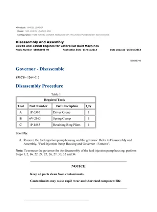 Caterpillar Cat 936 936E WHEEL LOADER (Prefix 4SB) Service Repair Manual Instant Download (4SB02503 and up)