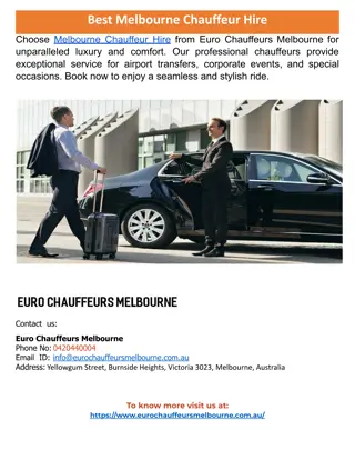 Best Melbourne Chauffeur Hire