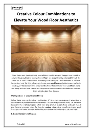 Creative Colour Combinations to Elevate Your Wood Floor Aesthetics