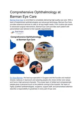 COMPREHENSIVE OPHTHALMOLOGY AT BARMAN EYE CARE