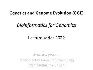 Bioinformatics for Genomics Lecture Series 2022 Overview