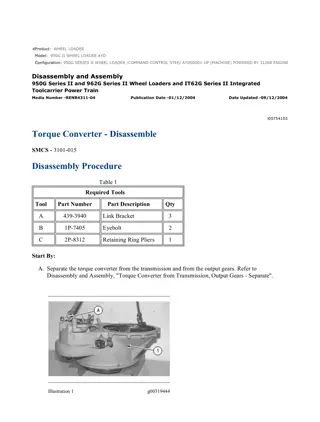 Caterpillar Cat 950G II WHEEL LOADER (Prefix AYD) Service Repair Manual Instant Download (AYD00001 and up)