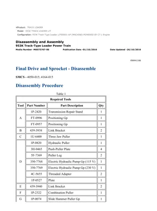 Caterpillar Cat 953K Track-Type Loader (Prefix LJT) Service Repair Manual Instant Download (LJT00001 and up)