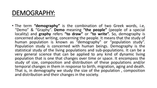 Understanding Demography: Study of Human Population Trends