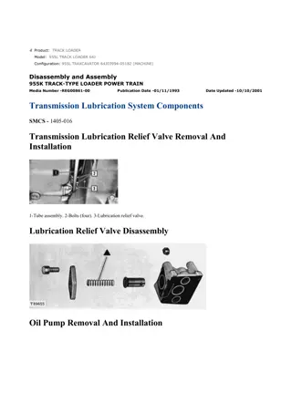 Caterpillar Cat 955L TRACK LOADER (Prefix 64J) Service Repair Manual Instant Download (64J03994-05182)