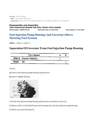 Caterpillar Cat 955L TRACK TYPE LOADER (Prefix 57M) Service Repair Manual Instant Download (57M00001 and up)