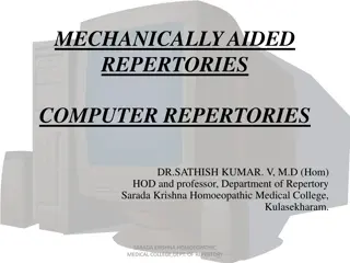 Evolution of Computerized Repertories in Homoeopathy