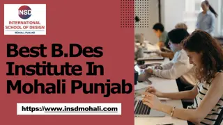 Best Bachelor of Design (B.Des) Institutes in Mohali, Punjab