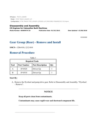 Caterpillar Cat 973D TRACK-TYPE LOADER (Prefix LCP) Service Repair Manual Instant Download (LCP00001 and up)