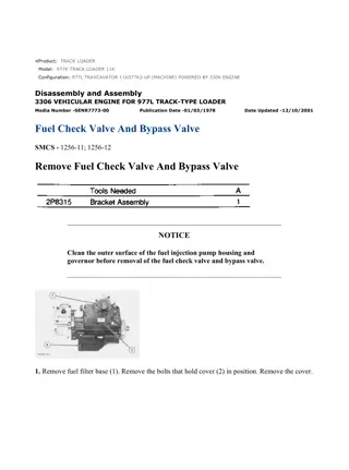 Caterpillar Cat 977K 977L TRACK LOADER (Prefix 11K) Service Repair Manual Instant Download (11K07763 and up)