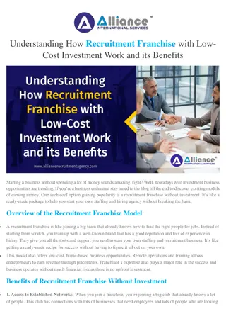 Understanding How Recruitment Franchise with Low-Cost Investment Work and its Benefits