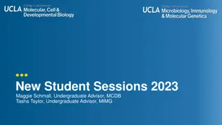 New Student Sessions 2023 - MCDB & MIMG Advising Information