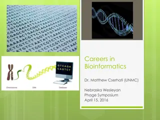 Bioinformatics: Careers, Research, and Disciplines