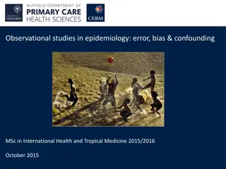 Understanding Observational Studies in Epidemiology