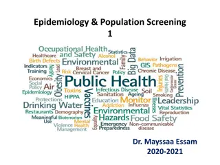 Epidemiology: Disease Distribution and Population Health