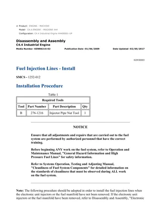 Caterpillar Cat C4.4 Industrial Engine (Prefix 444) Service Repair Manual Instant Download (44400001 and up)