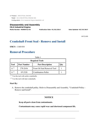 Caterpillar Cat C6.6 Industrial Engine (Prefix 666) Service Repair Manual Instant Download (66600001 and up)