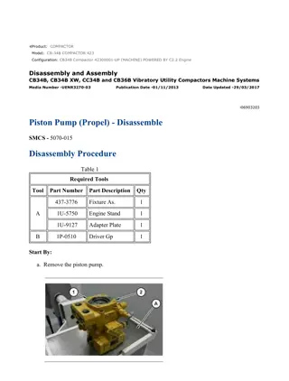 Caterpillar Cat CB34B Compactor (Prefix 423) Service Repair Manual Instant Download (42300001 and up)