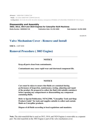 Caterpillar Cat CB-225D Vibratory Compactor (Prefix 9FZ) Service Repair Manual Instant Download (9FZ00001 and up)