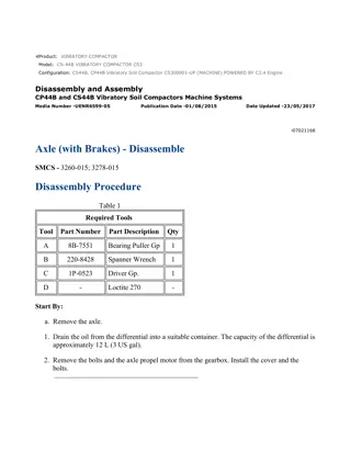 Caterpillar Cat CS44B, CP44B Vibratory Soil Compactor (Prefix CS3) Service Repair Manual Instant Download (CS300001 and up)