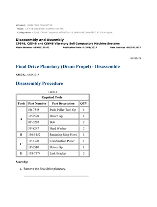 Caterpillar Cat CS54B, CP54B Compactor (Prefix MFC) Service Repair Manual Instant Download (MFC00001 and up)