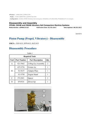 Caterpillar Cat CS54B, CP54B Vibratory Soil Compactor (Prefix 5M4) Service Repair Manual Instant Download (5M400001 and up)