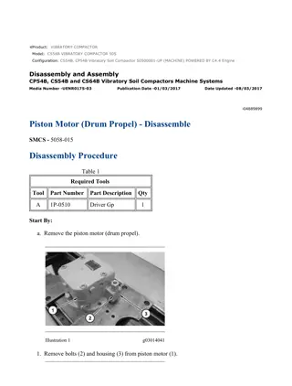 Caterpillar Cat CS54B, CP54B Vibratory Soil Compactor (Prefix 505) Service Repair Manual Instant Download (50500001 and up)