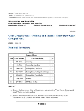 Caterpillar Cat CS54B, CP54B Vibratory Soil Compactor (Prefix CS5) Service Repair Manual Instant Download (CS500001 and up)